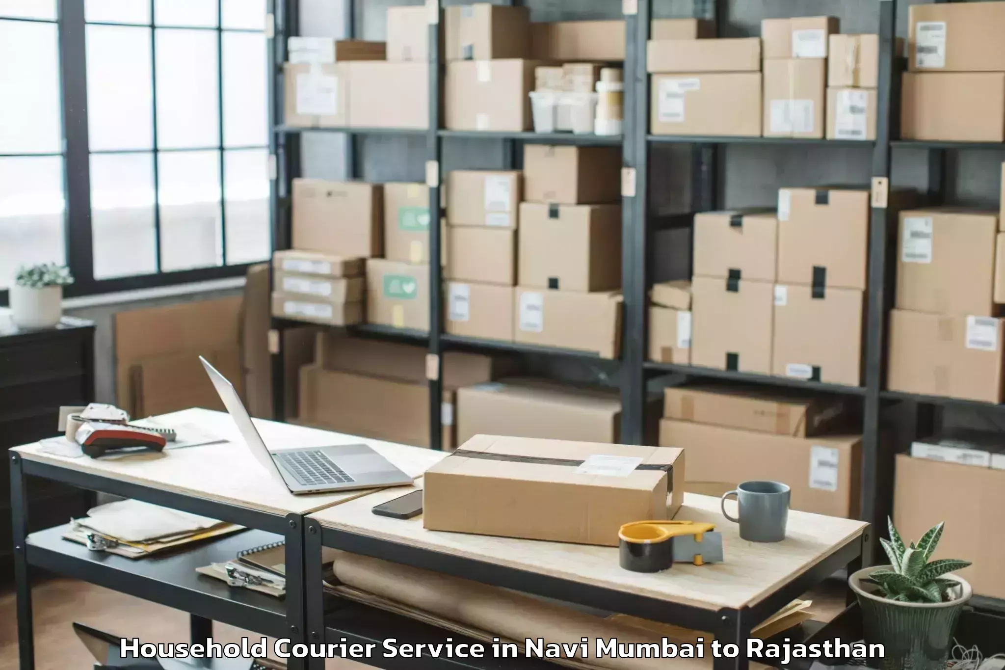 Top Navi Mumbai to Rajsamand Household Courier Available